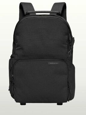 The Jumper Camera Backpack in Black with rain protection